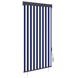 vidaXL udend&oslash;rs rullegardin 100x250 cm bl&aring; og hvid