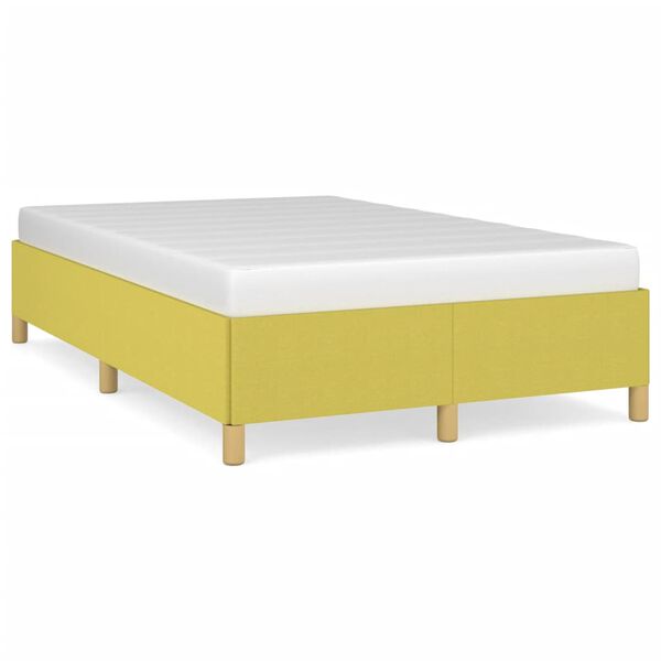 vidaXL Sengeramme uden madras Gr&oslash;n 120x200 cm Stof