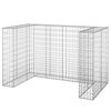 vidaXL gabionv&aelig;g til affaldsspand 180x100x110 cm galvaniseret st&aring;l