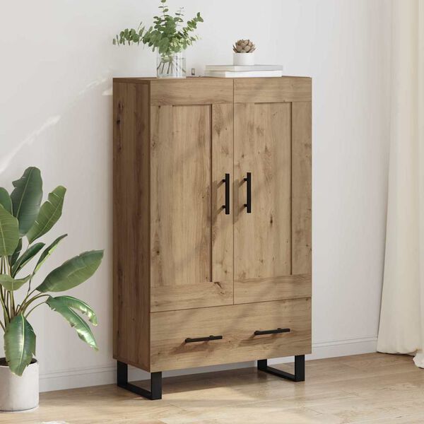 vidaXL Highboard Artisan Egetr&aelig; 69,5 x 31 x 115 cm Konstrueret tr&aelig;