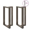 vidaXL barbordsben T-formet 2 stk. sort 60x35x(90-91) cm st&aring;l