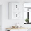 vidaXL K&oslash;kkenv&aelig;gskabe V&aelig;gmonteret 2 pcs H&oslash;j gloss hvid 60 x 31 x 40 cm
