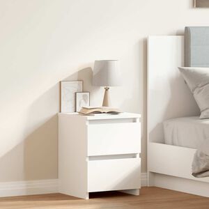 vidaXL sengebord 30x30x40 cm konstrueret tr&aelig; hvid