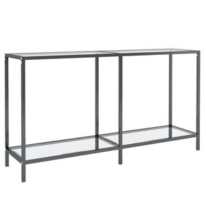 vidaXL konsolbord 140x35x75,5 cm h&aelig;rdet glas transparent