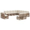 vidaXL Havesofa S&aelig;t 13 stk. Beige og cremehvid polyrattan