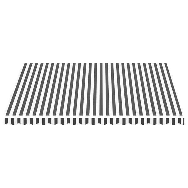 vidaXL udskiftningsdug til markise 4x3,5 m antracitgrå og hvid