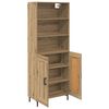 vidaXL Highboard Artisan Egetr&aelig; 69,5 x 34 x 180 cm Konstrueret tr&aelig;