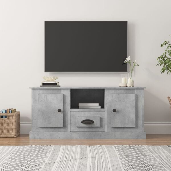 vidaXL tv-bord 100x35,5x45 cm konstrueret træ betongrå