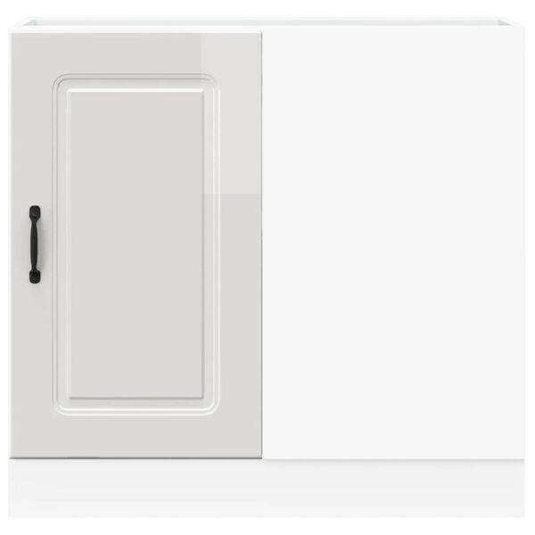 vidaXL k&oslash;kkenunderskab "Kalmar" h&oslash;jglans hvid konstrueret tr&aelig;