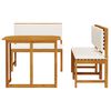 vidaXL Have Bistro Sæt 3 pcs Brun Massivt Akacietræ