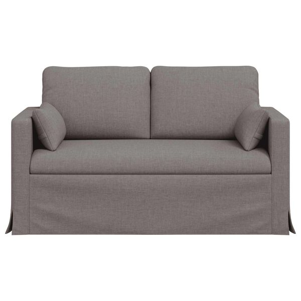 vidaXL Sofa 120cm Gr&aring;brun Metal