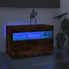 vidaXL tv-bord med LED-lys 60x35x40 cm r&oslash;get eg