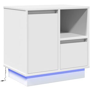 vidaXL Natskab med skuffe Hvid 50 x 34,5 x 50 cm. Konstrueret tr&aelig;