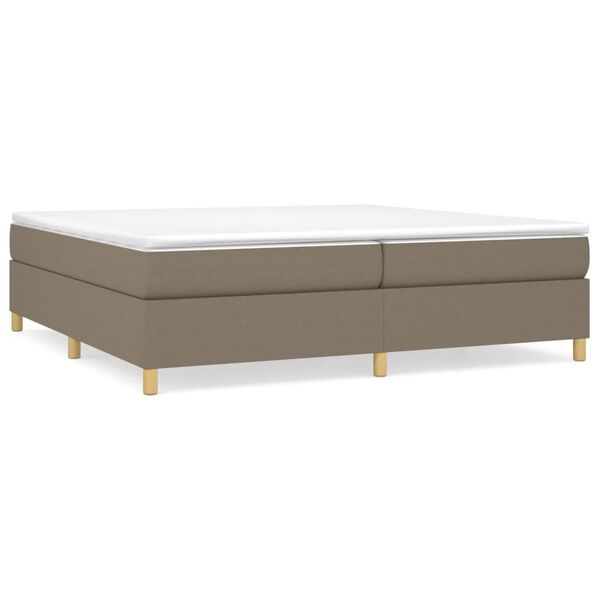vidaXL Boxspring sengeramme 200x200 cm stof gr&aring;brun