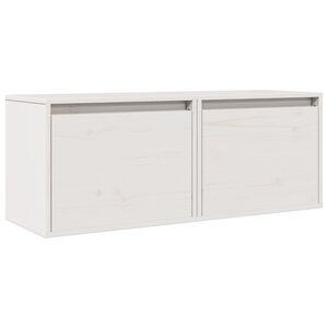 vidaXL v&aelig;gskabe 2 stk. 45x30x35 cm massivt fyrretr&aelig; hvid