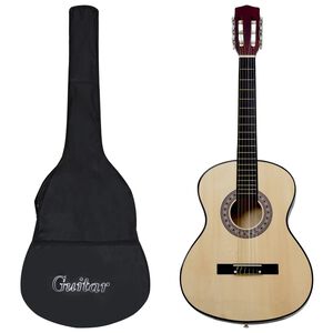 vidaXL klassisk guitar med taske for begyndere 4/4 39"