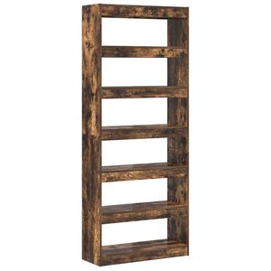 vidaXL Bogskab 6 niveauer 80 x 30 x 198 cm Konstrueret tr&aelig; R&oslash;get eg
