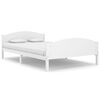 vidaXL sengestel 160x200 cm massivt fyrretr&aelig; hvid