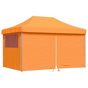 vidaXL foldbart pop-up festtelt med 4 sidev&aelig;gge orange