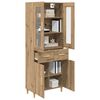 vidaXL Highboard Artisan Egetr&aelig; 69,5 x 34 x 180 cm Konstrueret tr&aelig;