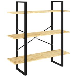 vidaXL bogreol 100x30x105 cm 3 hylder massivt fyrretr&aelig;