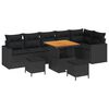 vidaXL Havesofa S&aelig;t 9 stk. Sort polyrattan