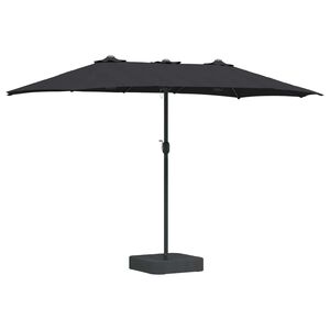 vidaXL Havesol Sort 385 x 209 x 244 cm Polyester
