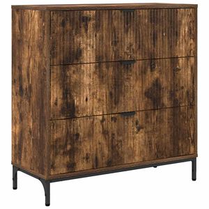 vidaXL Sideboard med skuffe R&oslash;get eg 79,5 x 33 x 82 cm Konstrueret tr&aelig;