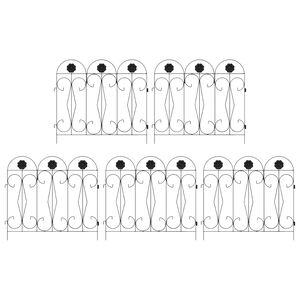 vidaXL Havehegn Espalier Sort 305,5 x 55,5 x 0,3 cm