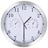 vidaXL v&aelig;gur med kvarts-urv&aelig;rk hygrometer og termometer 30 cm hvid