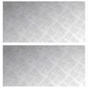 vidaXL Trappe Tread 2 stk. 60 x 30 cm S&oslash;lv Aluminium Rektangul&aelig;r