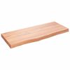 vidaXL bordplade 100x40x(2-6) cm behandlet massivt egetr&aelig; lysebrun