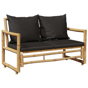 vidaXL haveb&aelig;nk med hynder 115 cm bambus