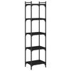 vidaXL bogreol med 5 hylder 40x30x154 cm konstrueret tr&aelig; sort