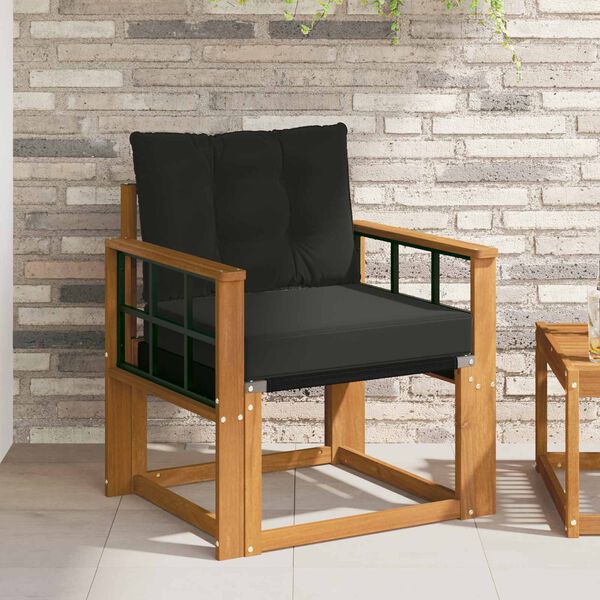 vidaXL 2 Stk Udend&oslash;rs sofagruppe Massiv akacietr&aelig; og Textilene