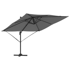 vidaXL Roma Parasol Antracit 286 x 284 x 265 cm Aluminium og Polyester