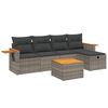 vidaXL sofas&aelig;t til haven 6 dele med hynder polyrattan gr&aring;