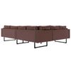 vidaXL hj&oslash;rnesofa kunstl&aelig;der brun