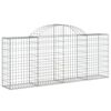 vidaXL buet gabionkurv 200x30x80/100 cm galvaniseret jern