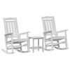 vidaXL Gyngestol 3 pcs Hvid Polyethylen