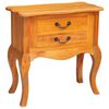 vidaXL Sidebord Naturfarvet 60,5 x 30 x 61 cm Massiv Mahogni