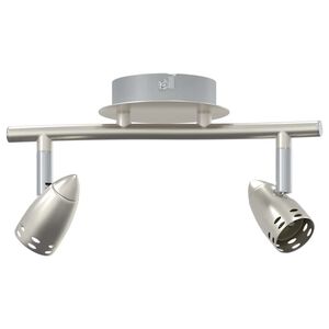 vidaXL Loftsspot med spotlights Nikkel 27 x 10 x 12 cm Metal