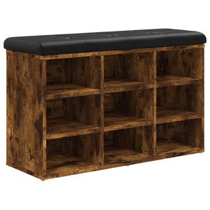 vidaXL skob&aelig;nk 82x32x50 cm konstrueret tr&aelig; r&oslash;get egetr&aelig;sfarve