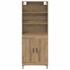 vidaXL Highboard Artisan Egetr&aelig; 69,5 x 34 x 180 cm Konstrueret tr&aelig;
