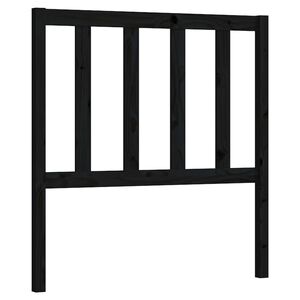 vidaXL sengeg&aelig;rde 81x4x100 cm massivt fyrretr&aelig; sort