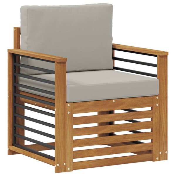 vidaXL Udend&oslash;rs sofagruppe med pude Naturfarvet 71 x 63 x 73 cm