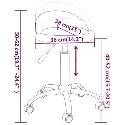 vidaXL drejelige spisebordsstole 2 stk. kunstlæder grå