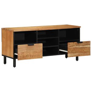 vidaXL TV-skab med skuffe Brun 100 x 33,5 x 46 cm Massivt mangotr&aelig;