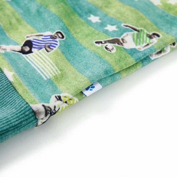 Sweatshirt til b&oslash;rn str. 116 lys gr&oslash;nmeleret