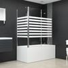 vidaXL brusev&aelig;g 120x68x130 cm h&aelig;rdet glas stribet